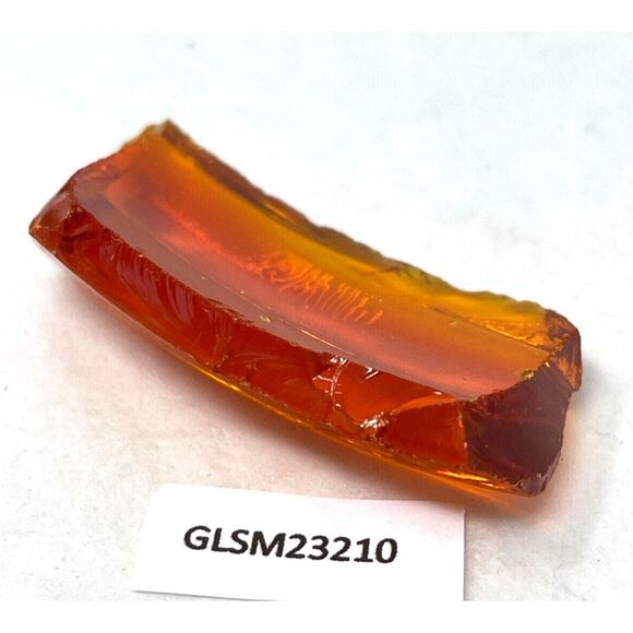 Amberina Art Glass Cullet Glowing Translucent Cadmium #GLSM23210 - Picture 7 of 7